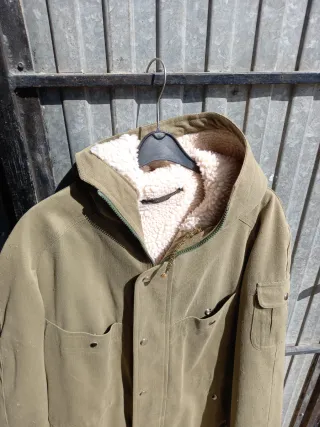 Chaquetón militar verde con forro