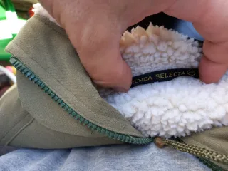 Chaquetón militar verde con forro