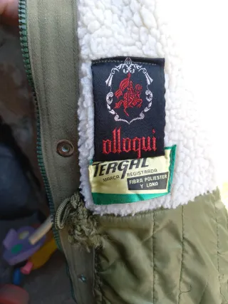 Chaquetón militar verde con forro