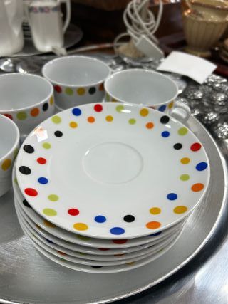Juego café porcelana Versa lunares