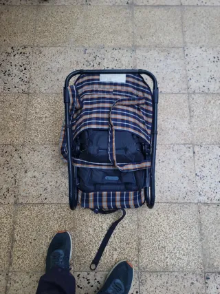 Hamaca para bebé a cuadros