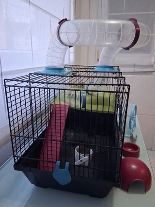 Jaula para hámster con accesorios