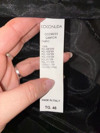 Camicetta Coconuda nero con volant in organza