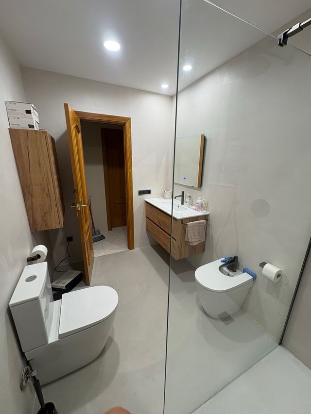 Baño completo reformado agua luz pladur rajula tot