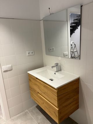 Baño completo reformado agua luz pladur rajula tot