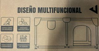 Parque infantil para bebés gris