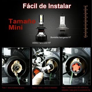 Bombillas LED H7 9000LM 6000K Blanca