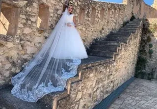 Velo de novia de 4 metros