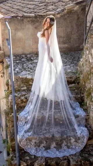 Velo de novia de 4 metros