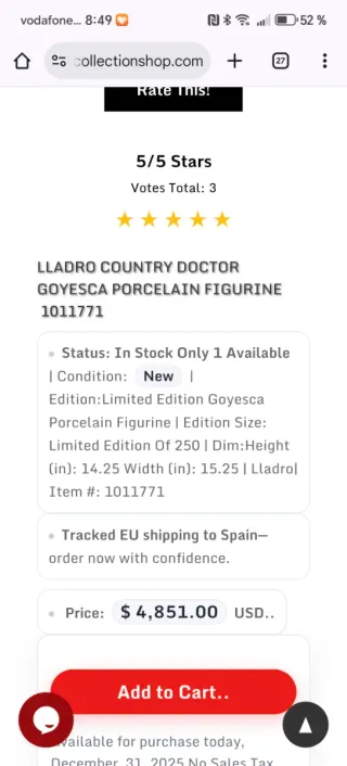 Lladro Edición Limitada Country Doctor 01011771
