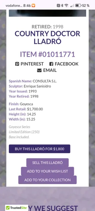 Lladro Edición Limitada Country Doctor 01011771