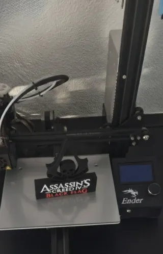 Logo Assassin's Creed IV Black Flag Impreso 3D