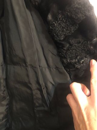 Abrigo de astracán negro
