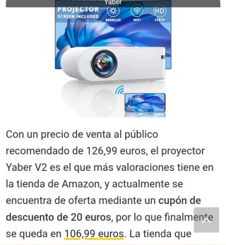 Proyector Yaber V2 Mini Portátil Blanco