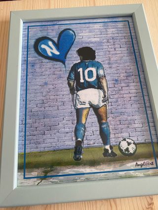 Poster Maradona con cornice cm 21x27 - DigitalArt