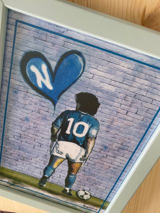 Poster Maradona con cornice cm 21x27 - DigitalArt