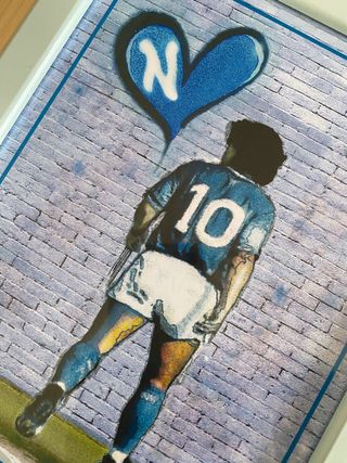 Poster Maradona con cornice cm 21x27 - DigitalArt