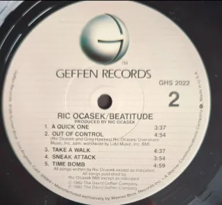 LP Vinilo. Ric Ocasek (líder The Cars) Beatitude