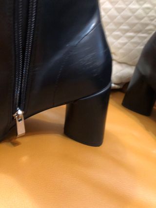 Botines Zara Negros Tacón Bloque