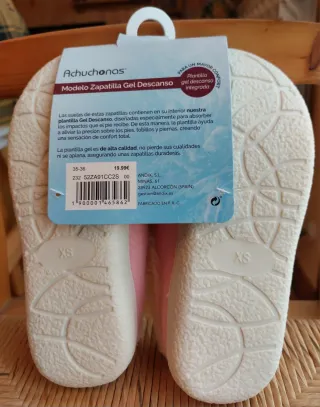 ZAPATILLAS DE CASA CON GEL DESCANSO,  SIN ESTRENAR