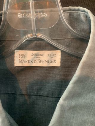 Camisa Marks & Spencer T40 Gris vintage UK