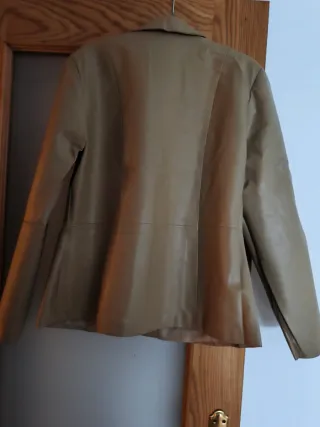 Chaqueta de cuero beige Talla 42/44