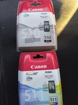 Cartuchos de tinta Canon PIXMA 510 y 511