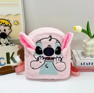 Original pequeña mochila peluche de Stitch,rosa.