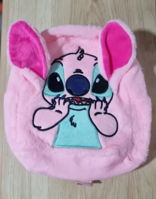 Original pequeña mochila peluche de Stitch,rosa.