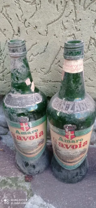 2 Bottiglie Amaro Savoia Cinzano Vuote