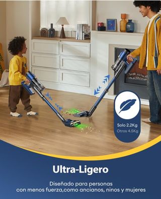 Aspirador sin Cable 48Kpa, 50min Autonomía