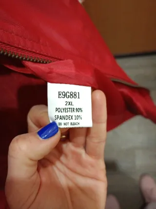 Cazadora Cuero Unisex Roja