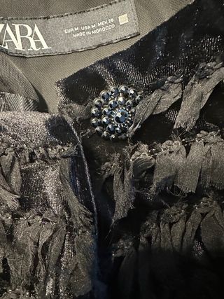 Chaqueta Zara Negra Terciopelo