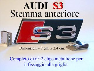 AUDI S3 S4 S5 S6 STEMMA ANTERIORE EMBLEMA FRONTALE