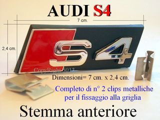 AUDI S3 S4 S5 S6 STEMMA ANTERIORE EMBLEMA FRONTALE