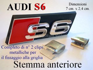 AUDI S3 S4 S5 S6 STEMMA ANTERIORE EMBLEMA FRONTALE