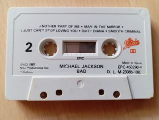 Cinta de Cassette Michael Jackson BAD 1987