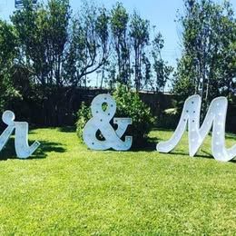 Scritta Mr & Mrs Luminosa Matrimonio