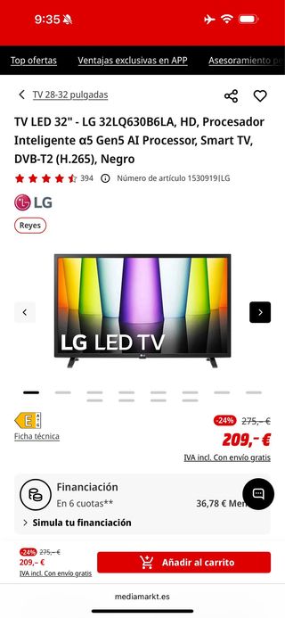 LG SMART TV 32 HD 32LQ63