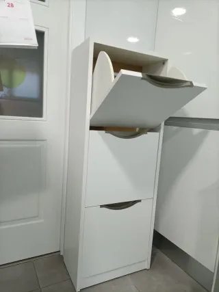 Mueble zapatero blanco 3 baldas