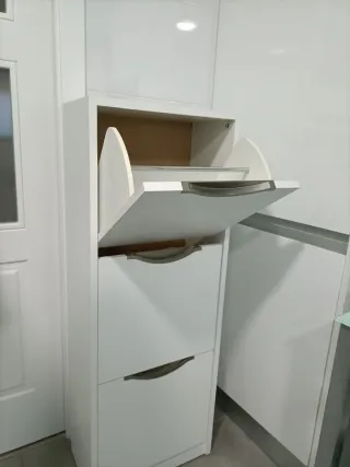 Mueble zapatero blanco 3 baldas