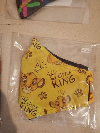 LOTE 9 MASCARILLAS TELA INFANTILES CON FILTROS