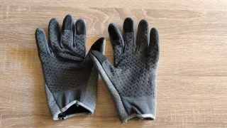 Guantes de invierno grises bici, esquí, senderismo