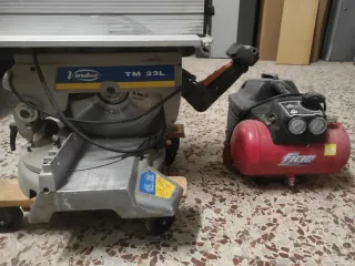 Virutex y compresor de aire y cepillo