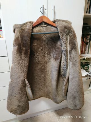 Abrigo Piel Vuelta Mujer Talla 46