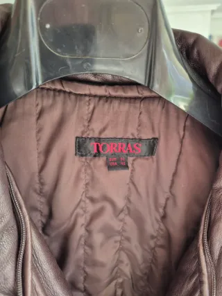 Chaquetón de piel TORRAS marrón hombre en buen est