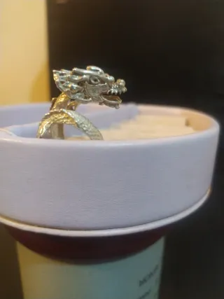 Anillo Plata Diseño Dragón