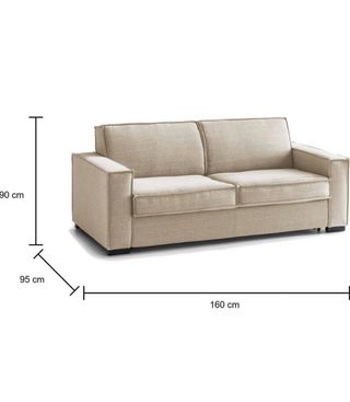 Divano letto 2 posti beige