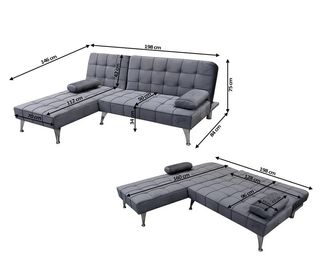 .HERMOSO SOFÁ CAMA CHAISE LONGUE.
