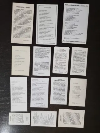 Lotto 14 Santini dedicati alla Madonna